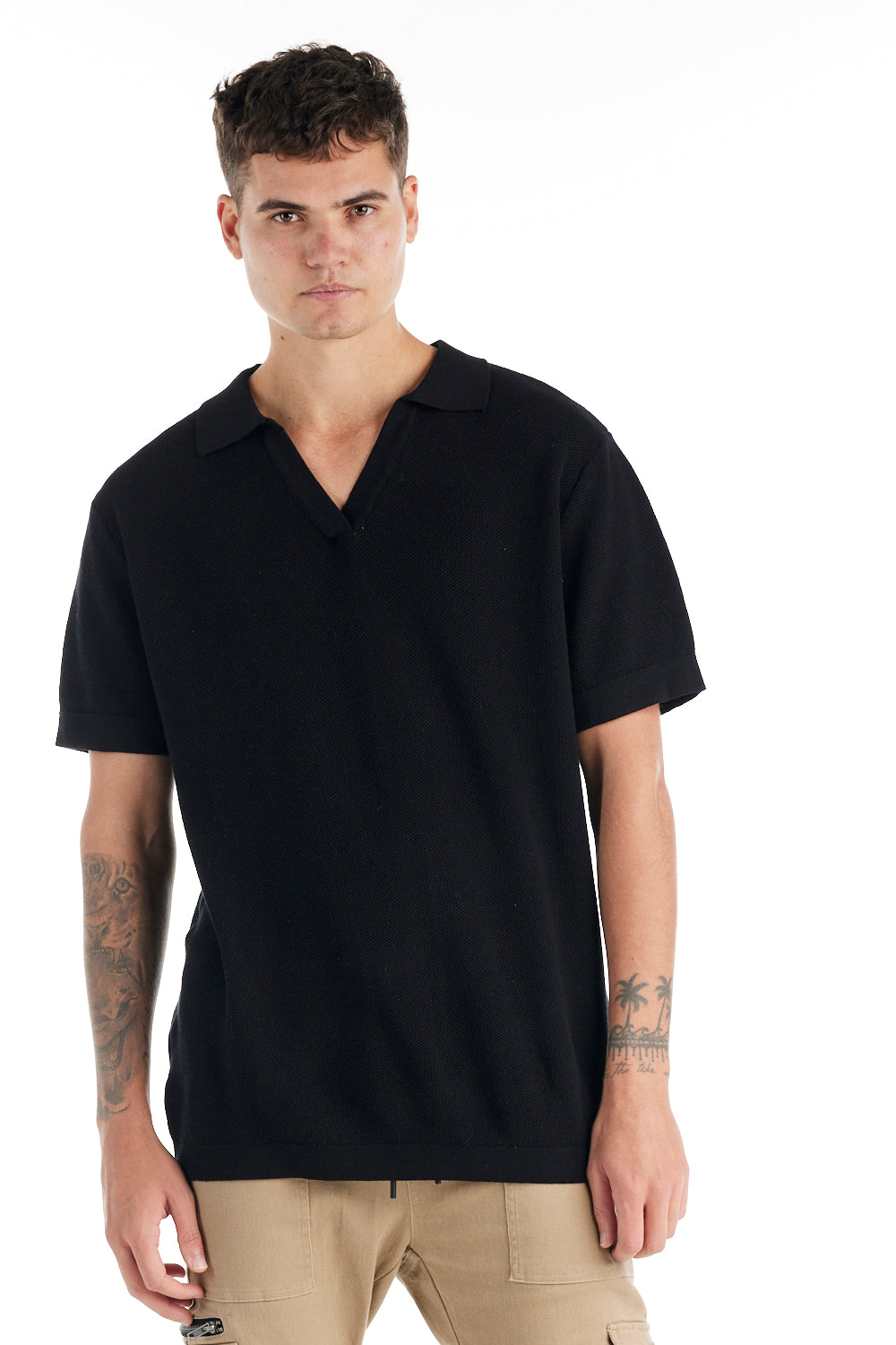 ST TROPEZ SS KNIT SHIRT