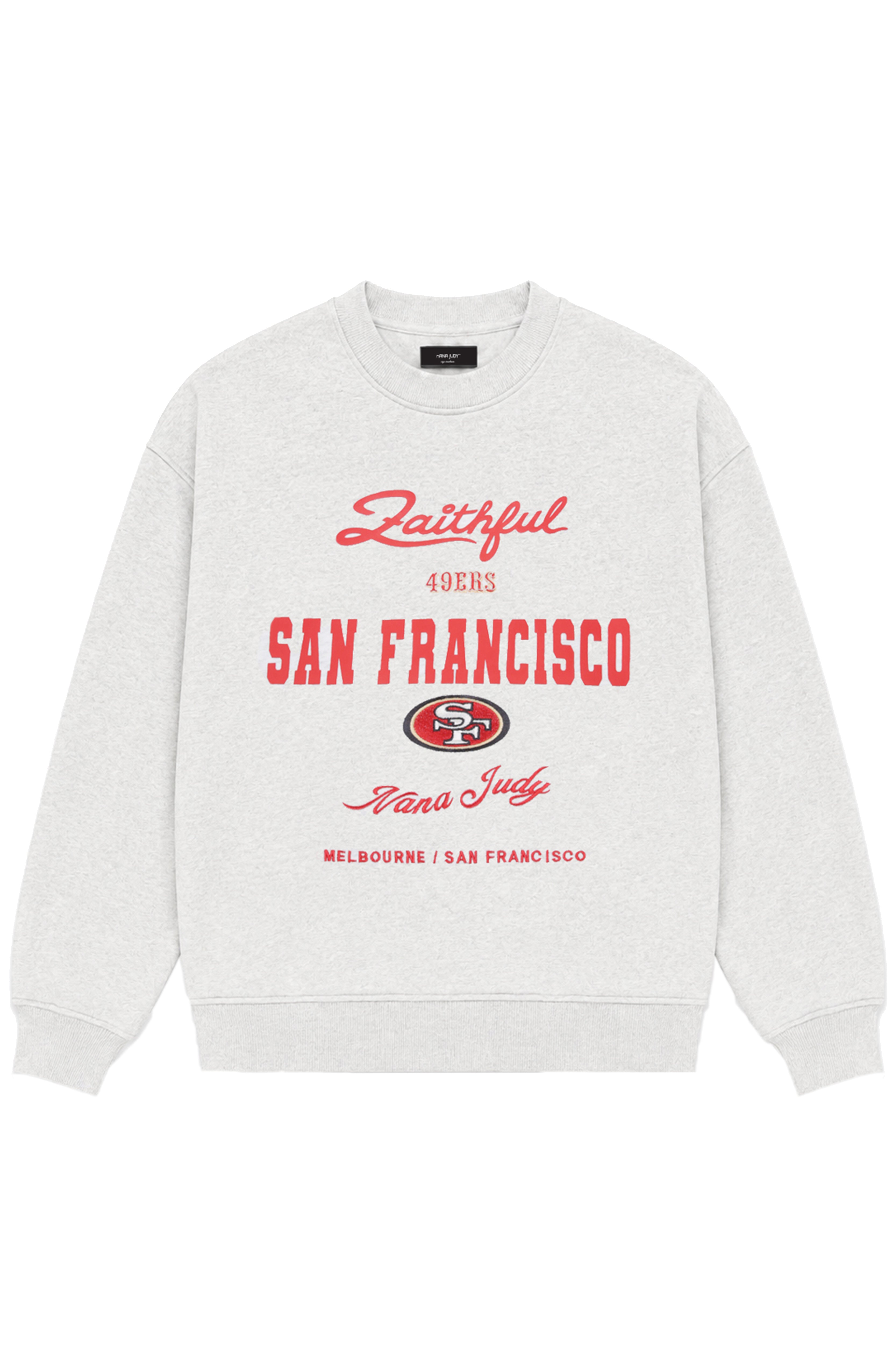 NFL SAN FRANCISCO 49ERS OFFICIAL COLLABORATION CREW SWEATER - MENS