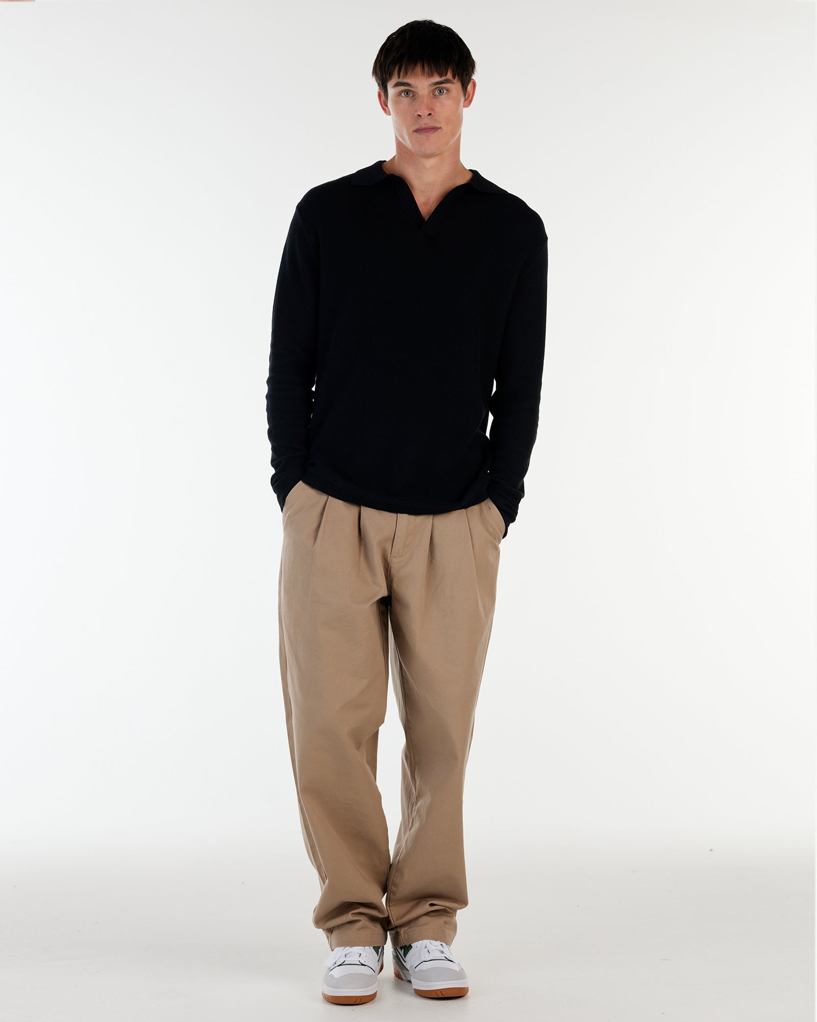 ST TROPEZ LS KNIT SHIRT