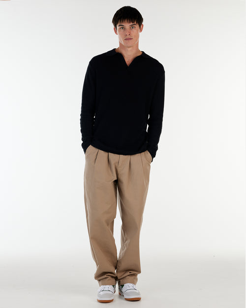 ST TROPEZ LS KNIT SHIRT