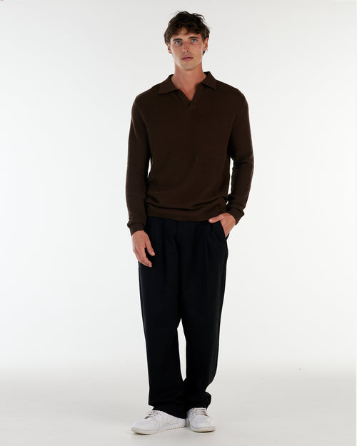ST TROPEZ LS KNIT SHIRT