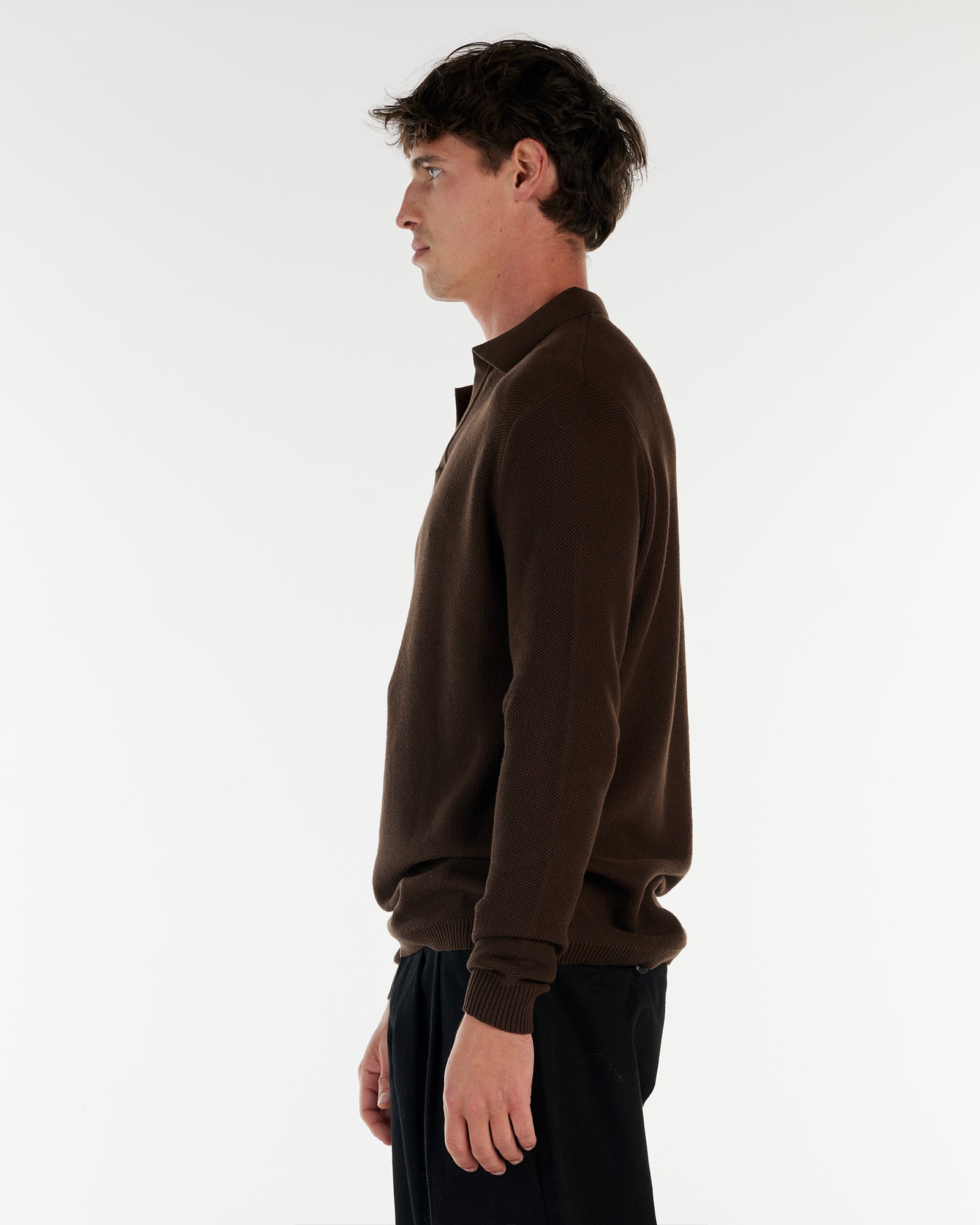 ST TROPEZ LS KNIT SHIRT